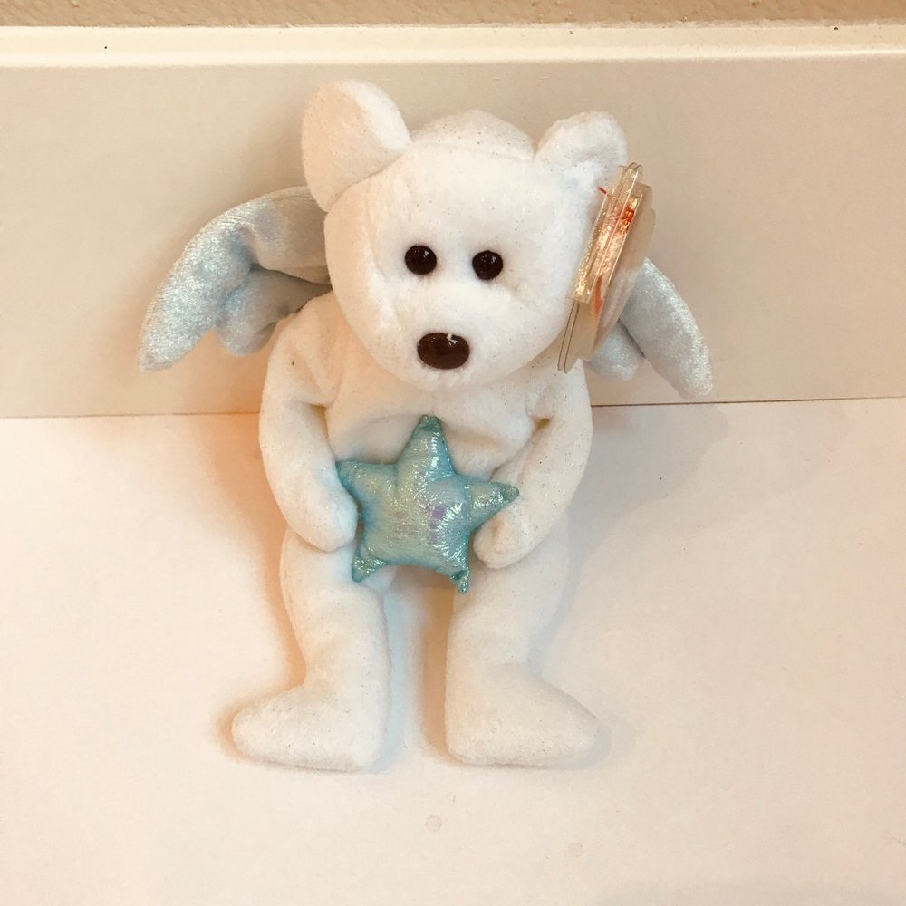 TY Beanie Baby Star The Angel Bear With Tag 2003